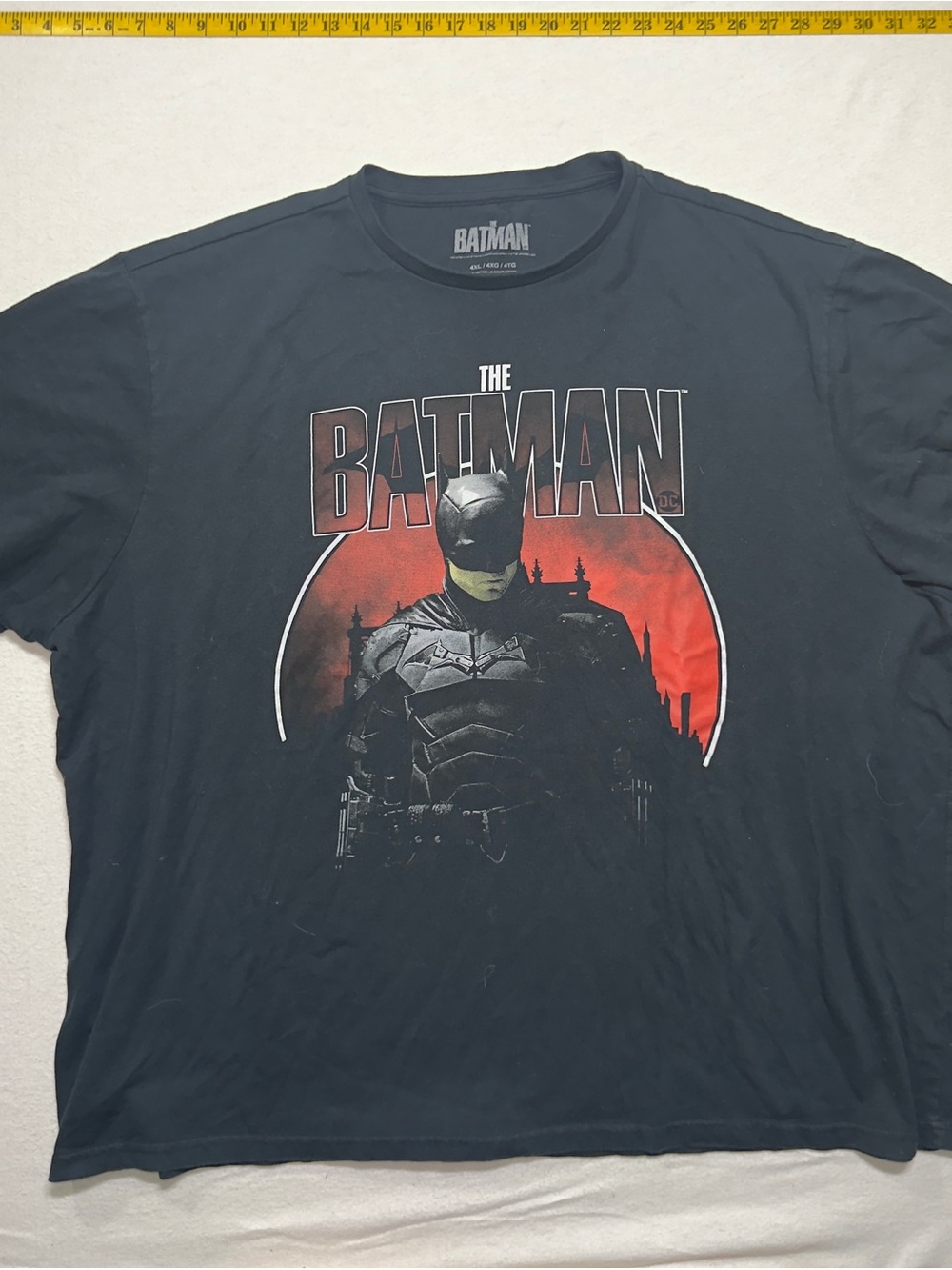 Batman Short Sleeve Tee in Black with Red Graphic